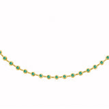 Bezel Set Emeralds by The Yard Necklace