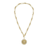 Cassandane Large Sun Medallion Trombone Necklace