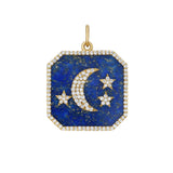 Ayla Lapis Lazuli Moon & Stars Charm