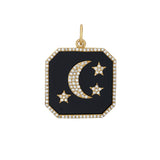 Ayla Onyx Moon & Stars Charm