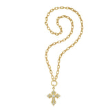 Gothic Diamond Cross on the Lionheart Signature Chain Necklace