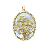 Daffodil Mother of Pearl Oval Medallion