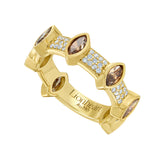Aurelia Brown Marquise Diamond Stackable Ring