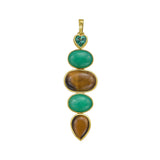 Reign Chalcedony and Tiger's Eye Pendant