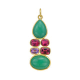 Reign Chalcedony and Pink Tourmaline Pendant