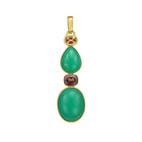 Reign Chalcedony and Tourmaline Pendant