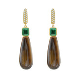 Reign Tiger's Eye Statement Drop Earrings