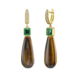 Reign Tiger's Eye Statement Drop Earrings