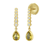 Reign Yellow Teardrop Tourmaline Drop Earrings