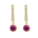 Reign Pink Tourmaline Drop Earrings
