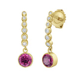 Reign Pink Tourmaline Drop Earrings