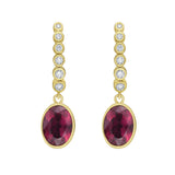 Reign Oval Tourmaline Drop Earrings