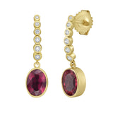 Reign Oval Tourmaline Drop Earrings