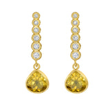 Reign Yellow Tourmaline Drop Earrings