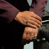Wildflower Aquamarine Double Cocktail Ring