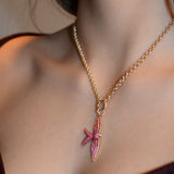 Wings of Love Ruby Swallow Charm