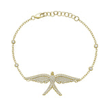 Wings Of Love Diamond Swallow Bracelet