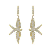 Wings Of Love Diamond Swallow Drop Earrings