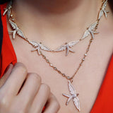 Wings Of Love Diamond Swallow Necklace