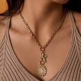 Lionheart Signature Heavy Double Oval Link Lariat Necklace