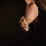 Capri Statement Curb Link Satin Bracelet