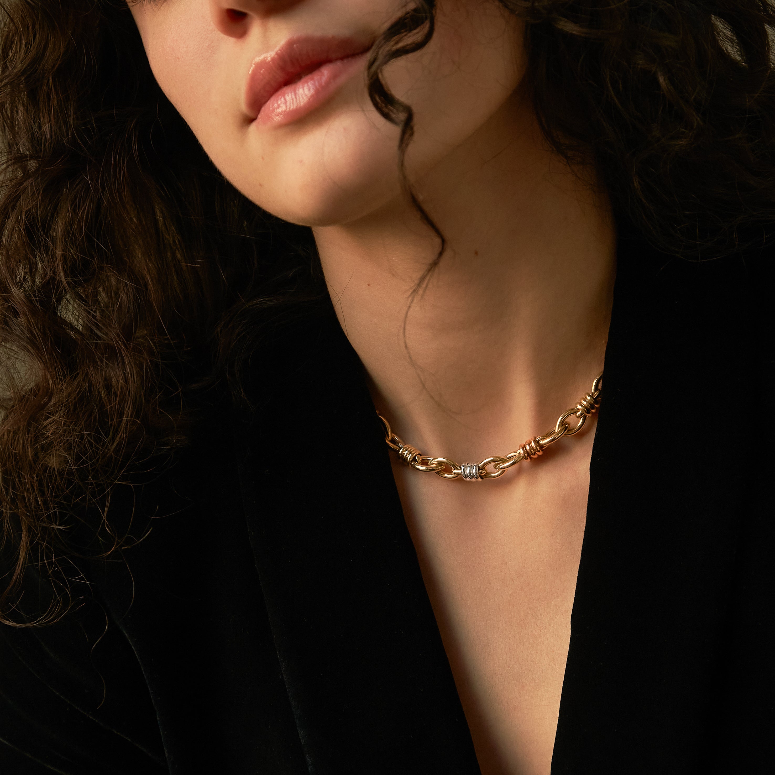 Gold italian made chain necklace 