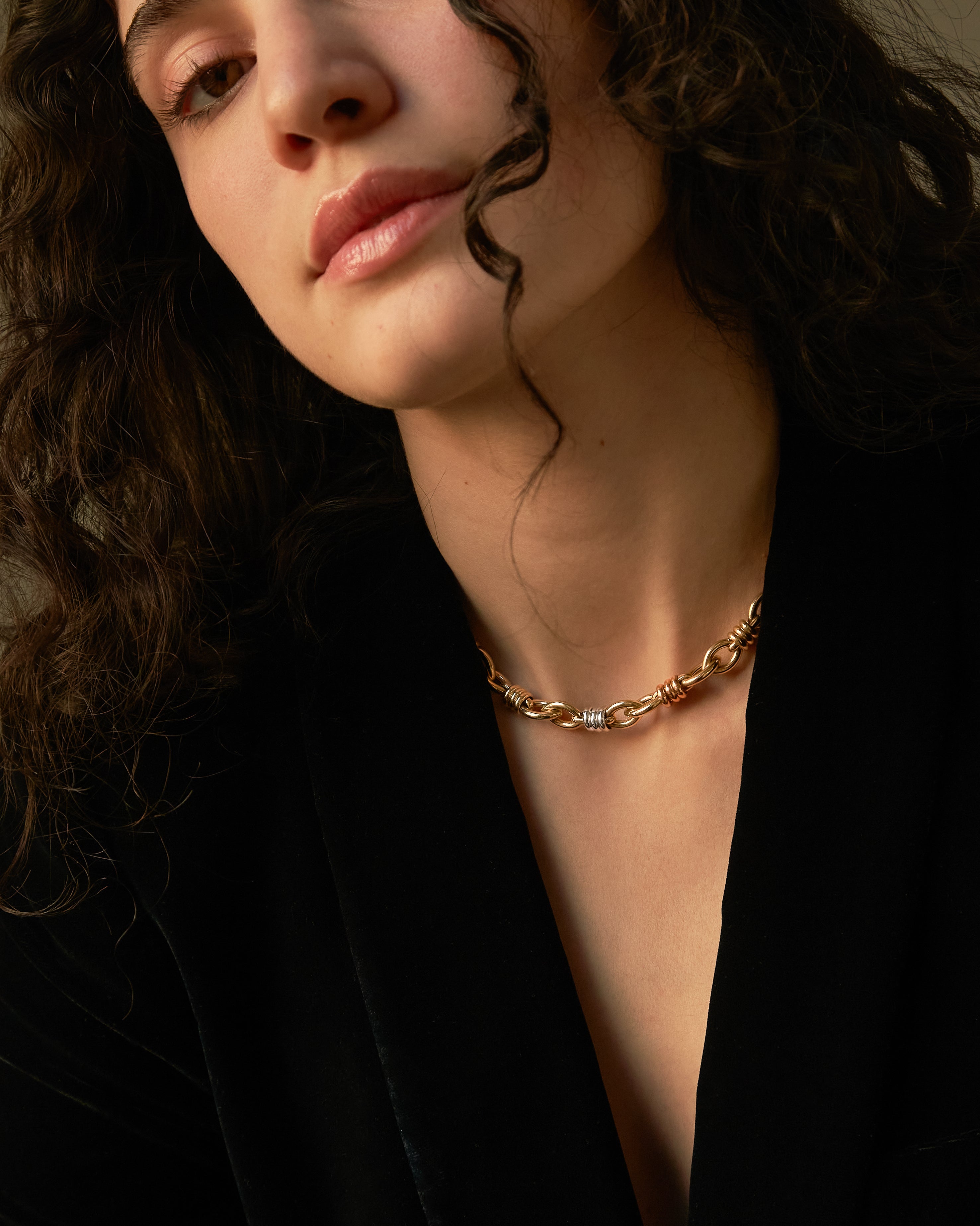 Gold italian made chain necklace 