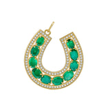 Legacy Jumbo Emerald Horseshoe Charm