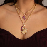 Cassandane Mega Ruby Heart Medallion