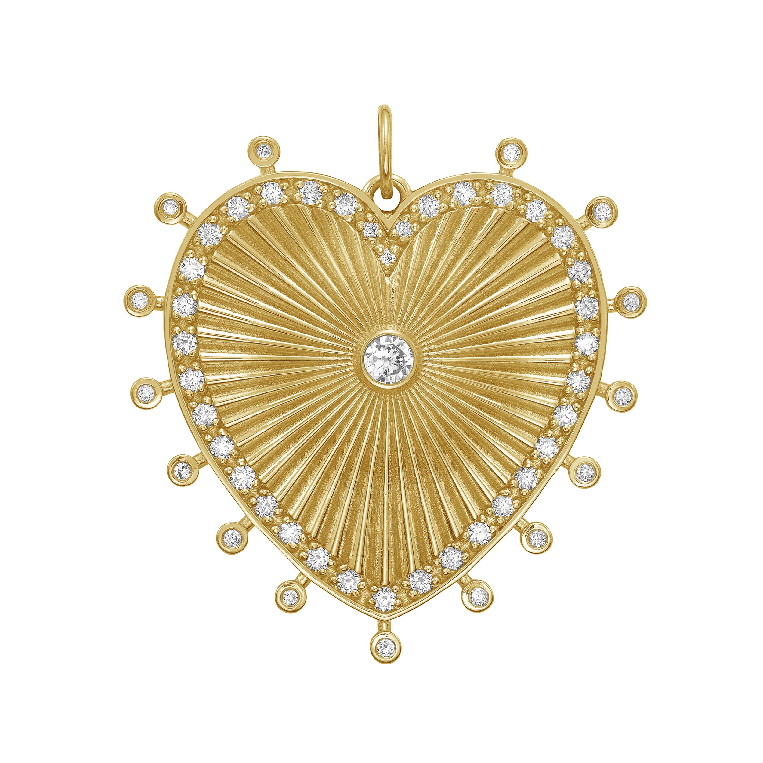 Cassandane Mega Diamond Heart Medallion – Diamond Border Edition