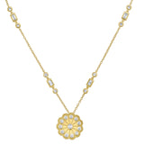 Diamond Flower Charm Necklace