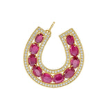 Legacy Jumbo Ruby Horseshoe Charm