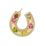 Legacy Jumbo Opal And Tourmaline Horseshoe Charm