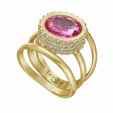 Reign Diamond And Pink Tourmaline Ring