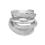 Prince Diamond Criss Cross Cocktail Ring