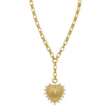 Cassandane Mega Diamond Heart Medallion Necklace