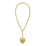 Cassandane Mega Diamond Heart Medallion Necklace
