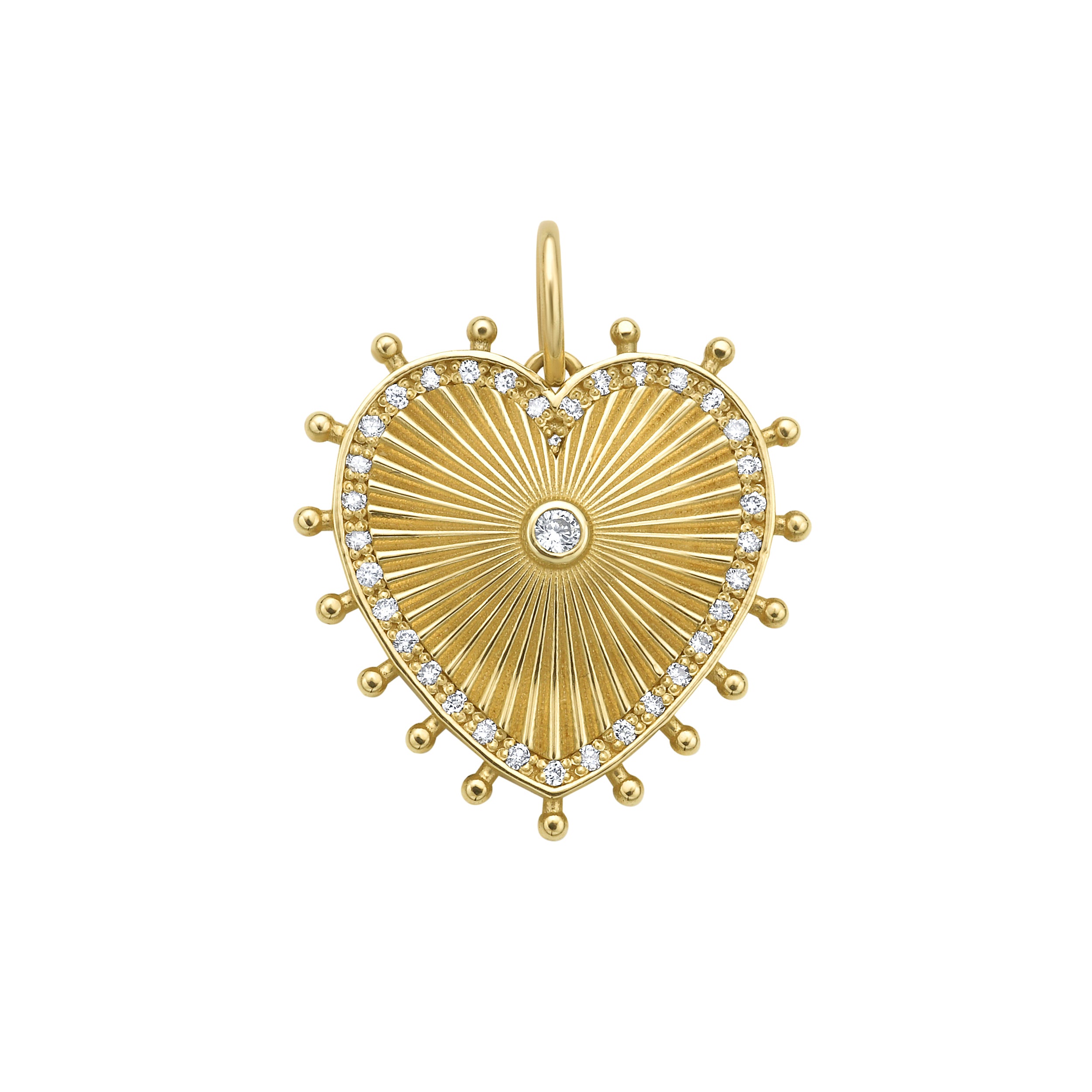 Cassandane Small Diamond Heart Medallion