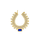 Lucky Sapphire Horseshoe Charm