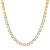 Carmela Flat Square Link Diamond Chain