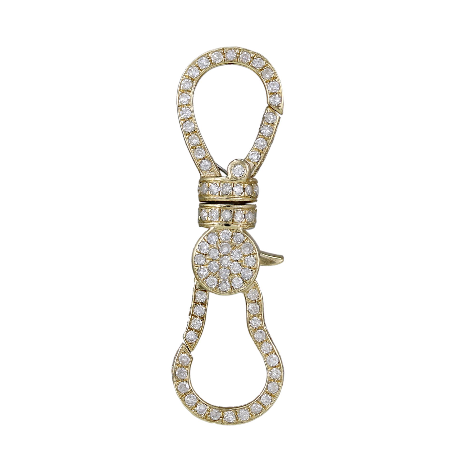 Dog Clip Swivel Connector with Diamonds