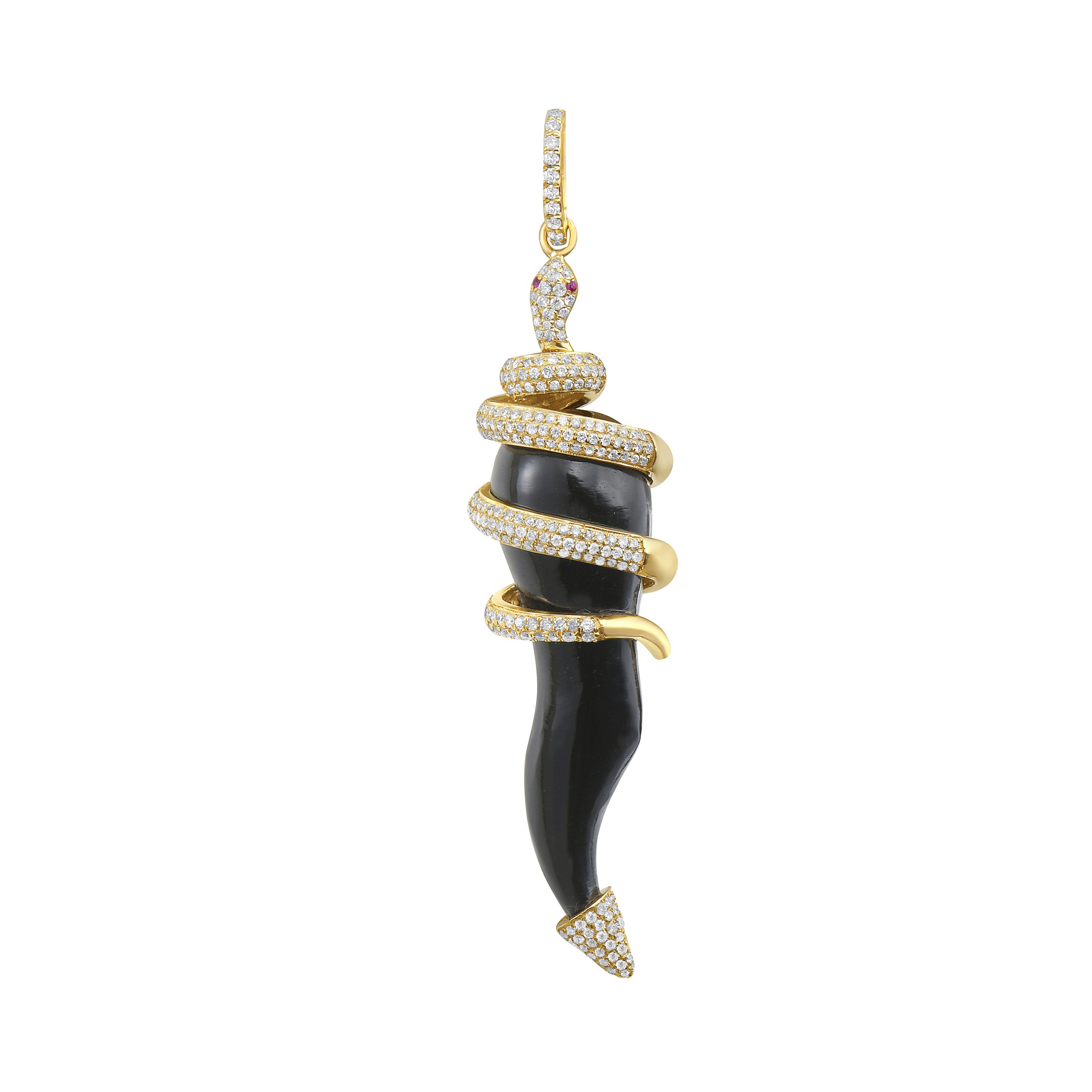 14k Gold Italian Horn Necklace – Peggy Li Creations