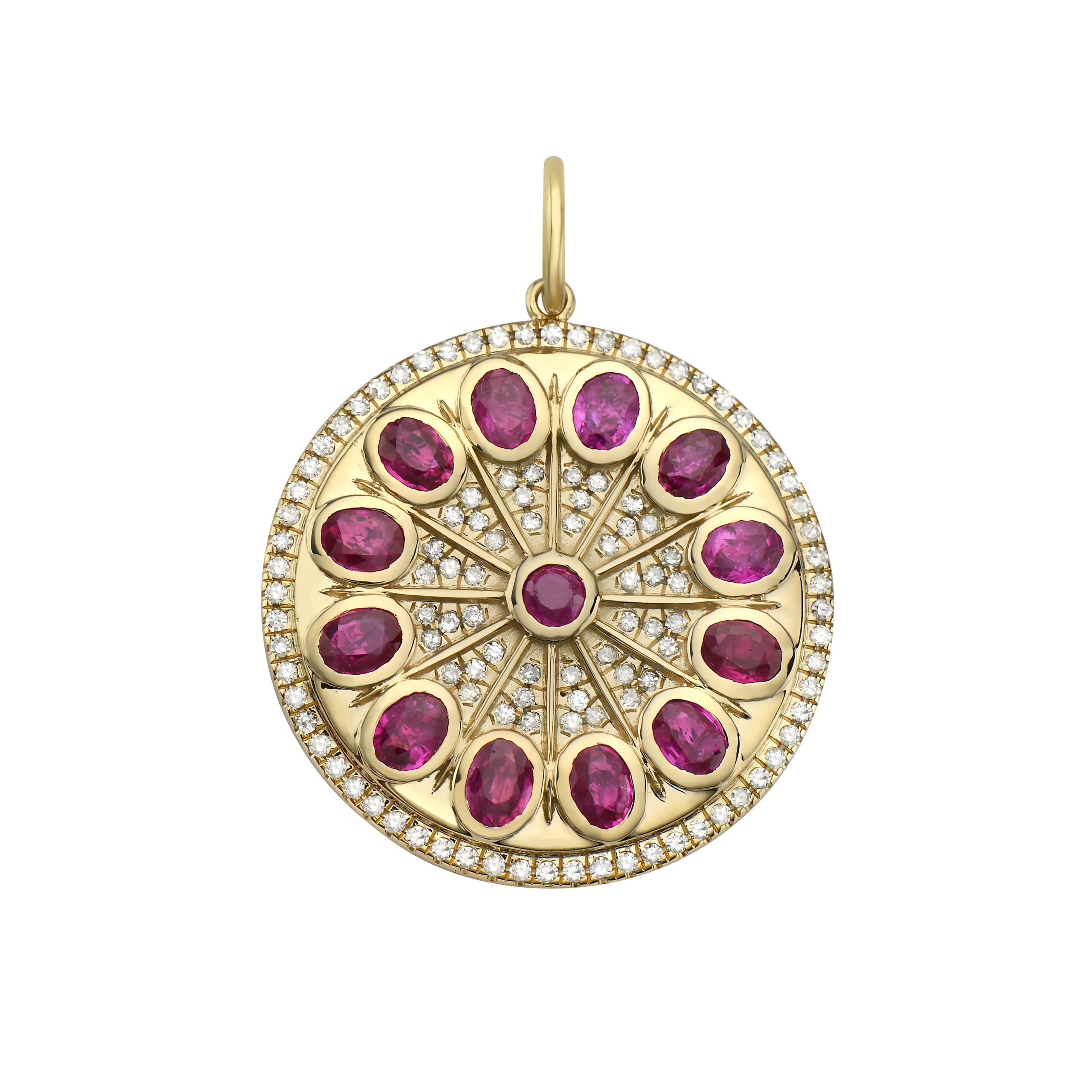 Serenity Amulet With Diamonds And Rubies