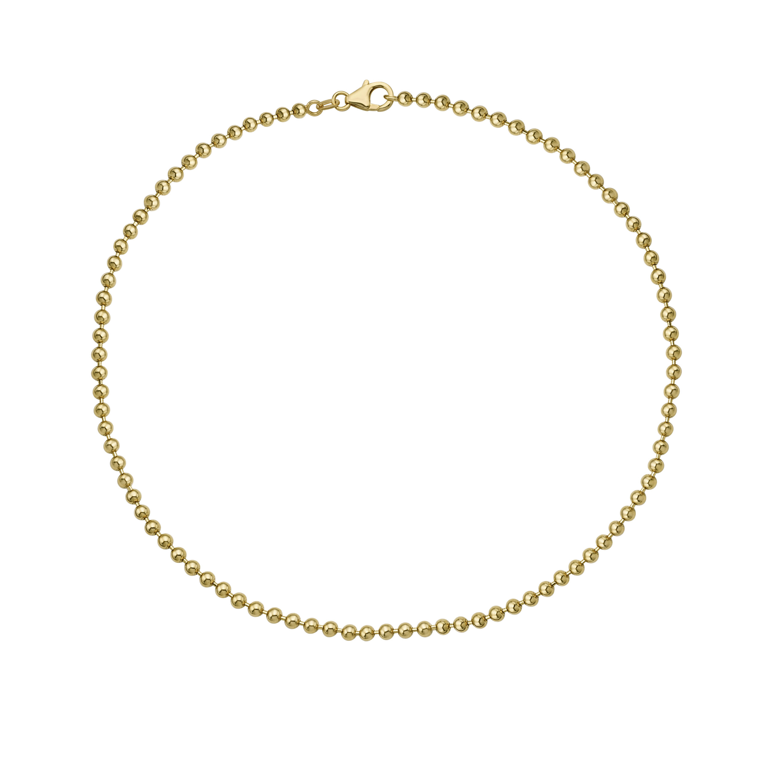 Gold Ball Link Chain in 14K Yellow Gold