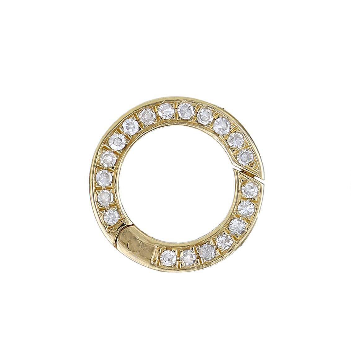 Clicker Connector In 14K Yellow Gold With Diamonds