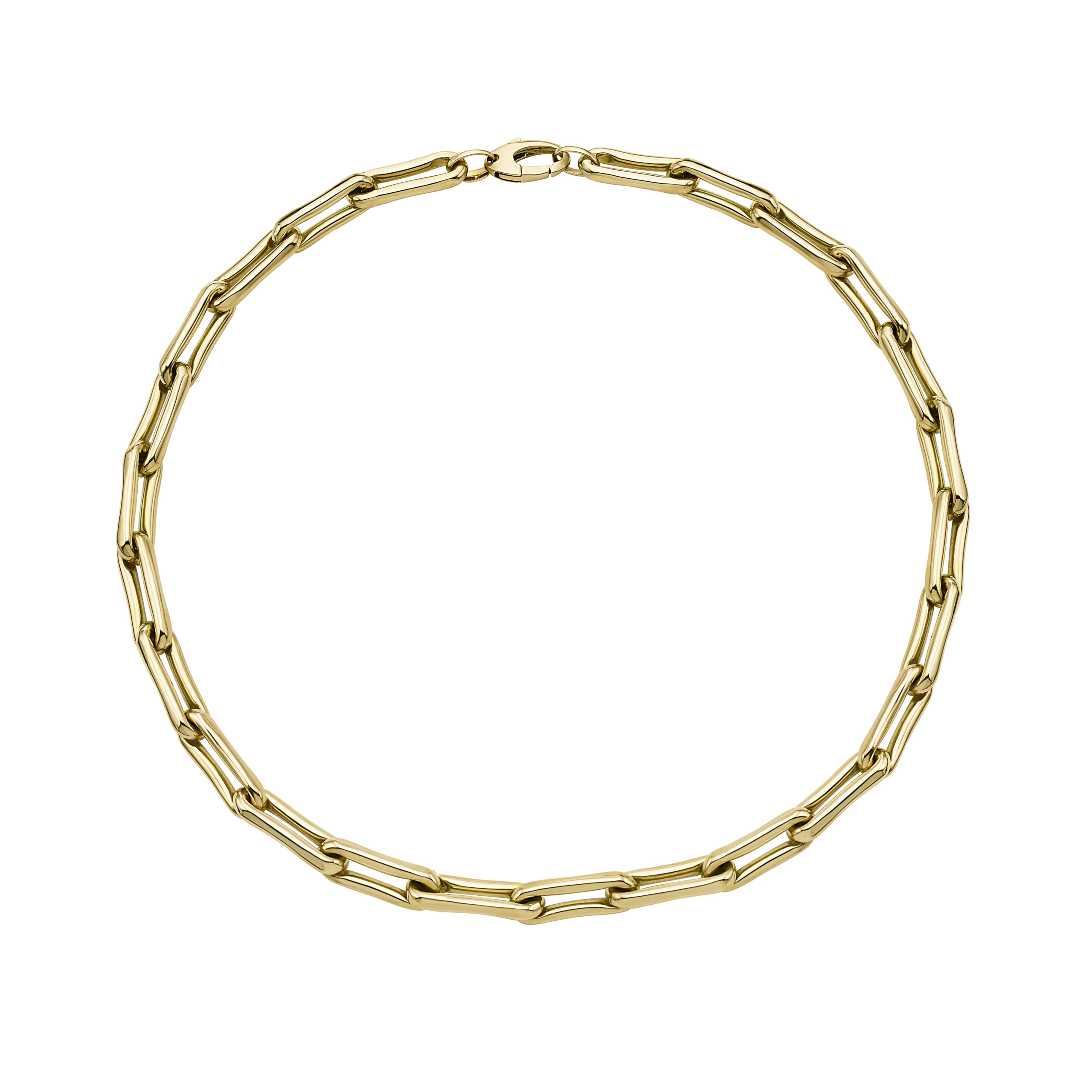 Milano Small Elongated Chunky Pinched Link Chain